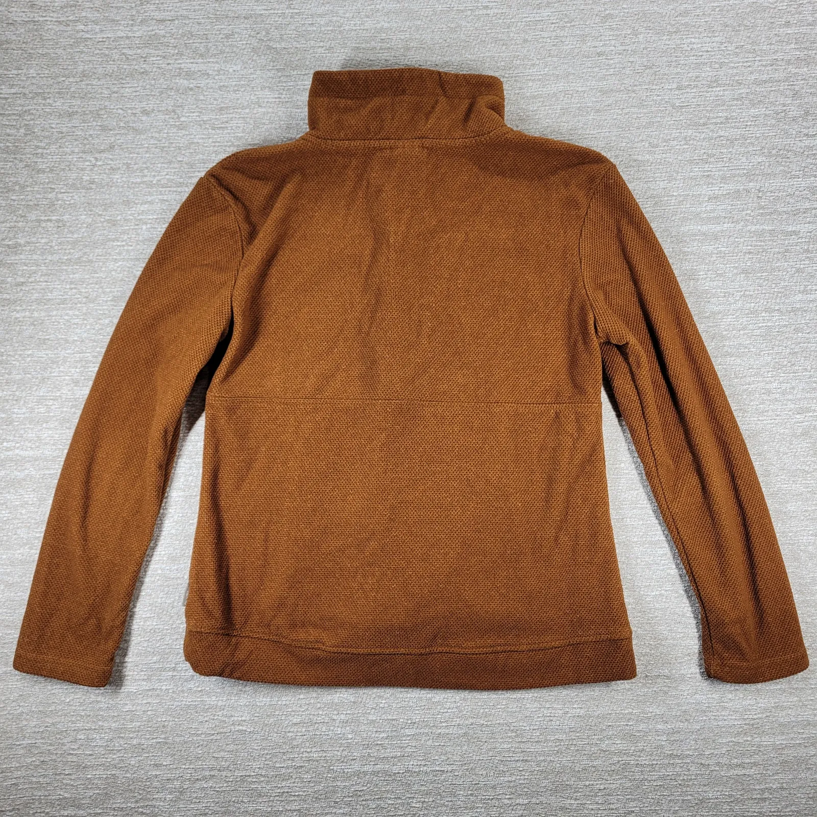 Avalanche Fleece Womens Small Rust Brown Quarter Zip Textured Pullover Top - Image 12