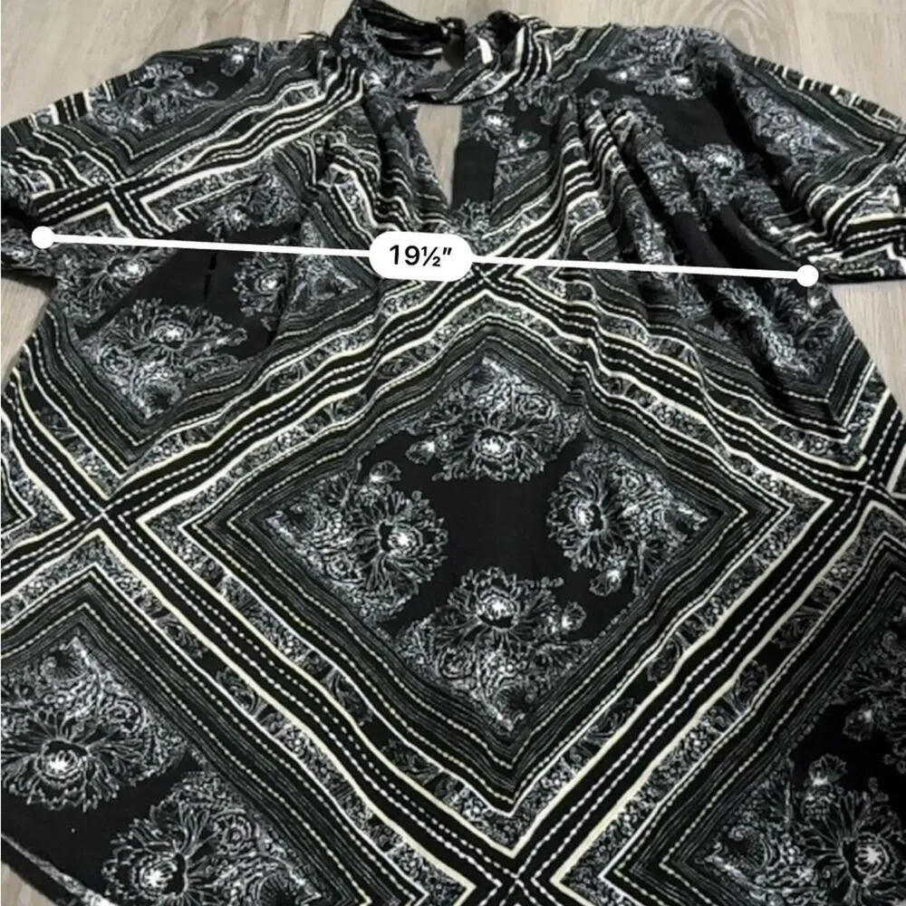 Free People Walking on a Dream Long Sleeve Paisley Print Cutout Tunic Top Size S - Image 9