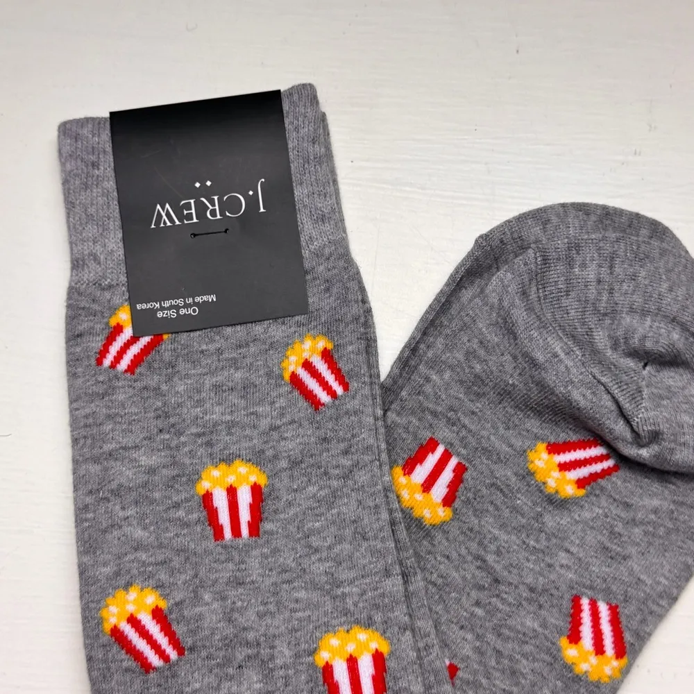 J.Crew Popcorn Graphic Design Theme Style Socks  Sz OS NWT - Image 2