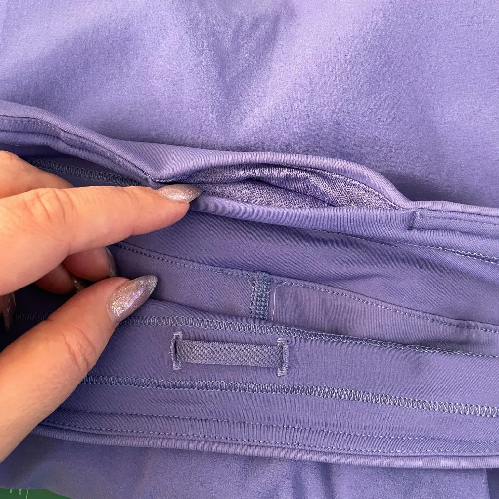 Lululemon Women 8 Charged Indigo Purple Side Pleat High Rise Tennis Skirt Lined - Image 7