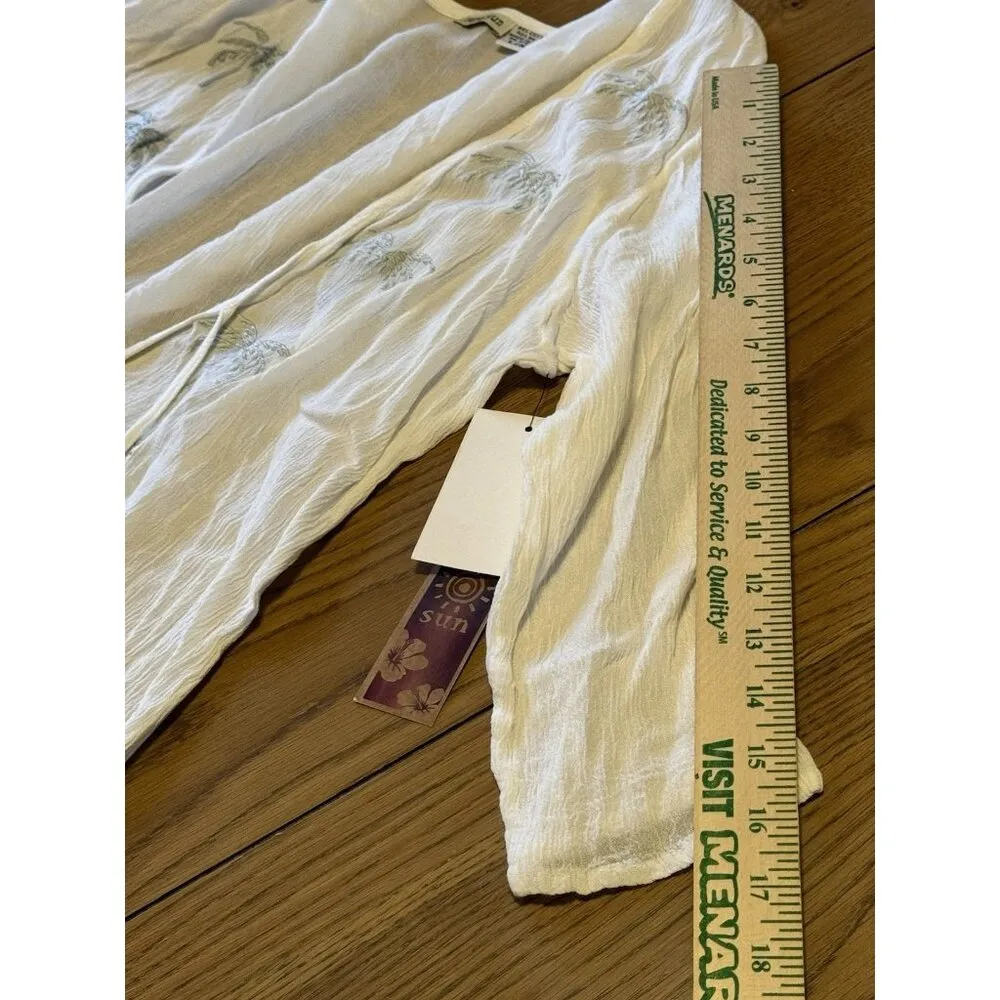 Raya Sun Womens Tunic Top Embroidered Size L/XL Beach Travel Vacation Resortwear - Image 11