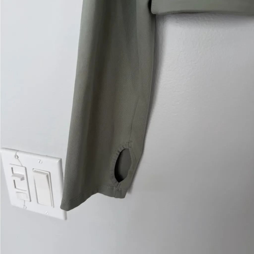 Yogalicious Sage Green Quarter-Zip Sweatshirt - Image 2