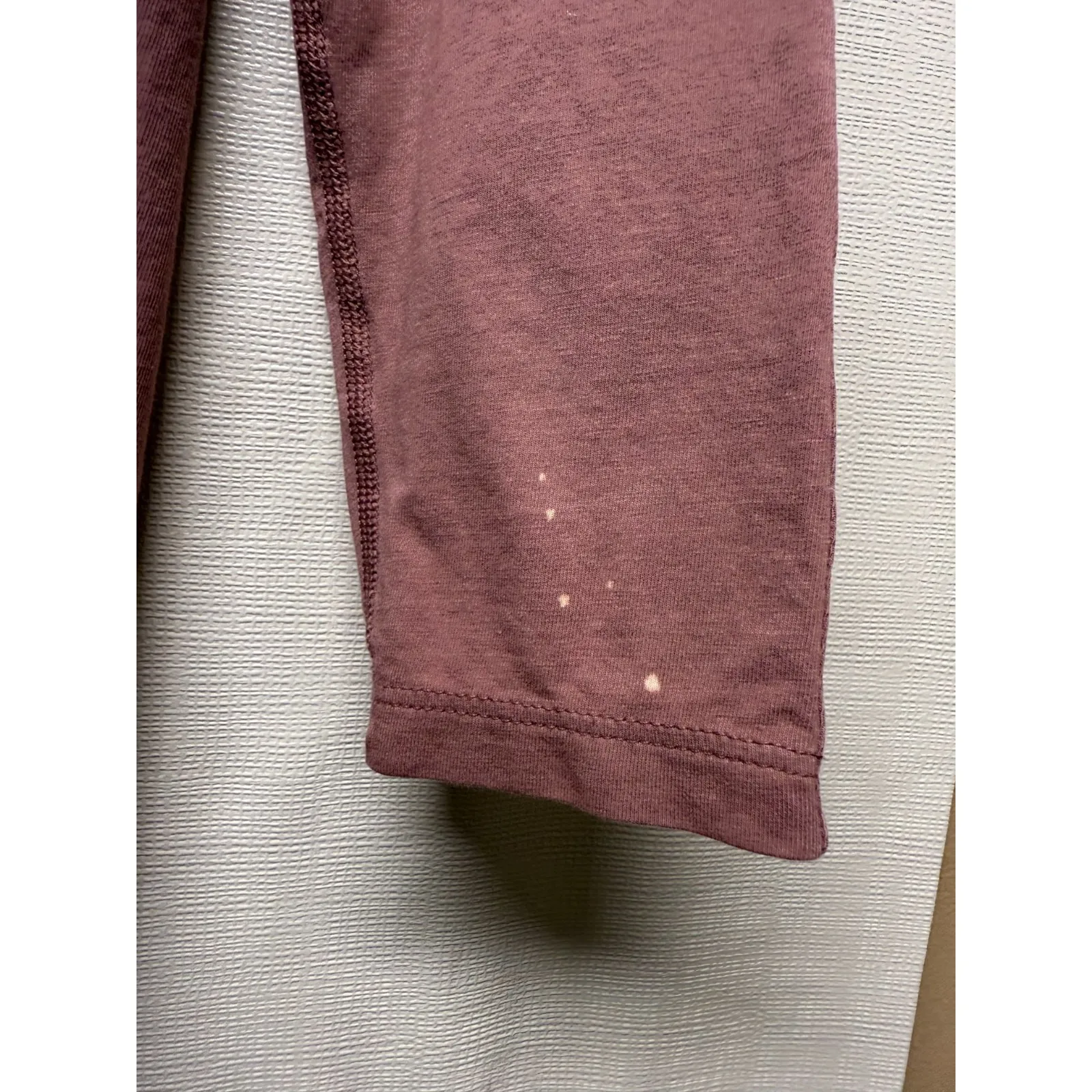 Lululemon Women Emerald Pima Cotton Shirt Purple Long Sleeve Crewneck Sz‎ 6 - Image 3