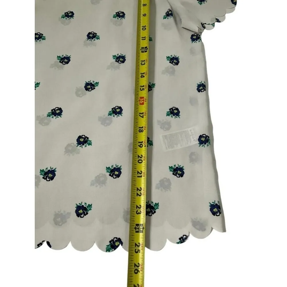 Banana Republic Women Size Small Floral Gray Shirt Blouse 27-132 - Image 7