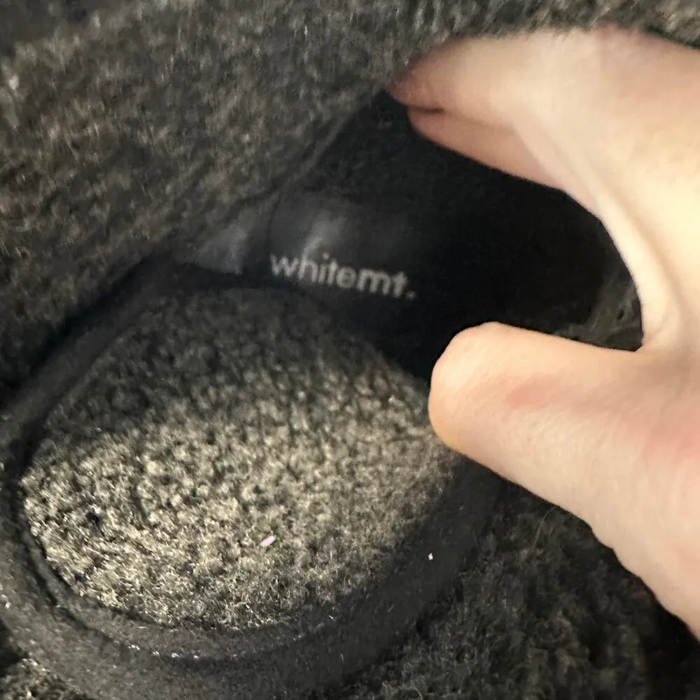 White Mountain Heeled Fleece Lined Black Faux Suede Boots 7 Classic Casual - Image 7