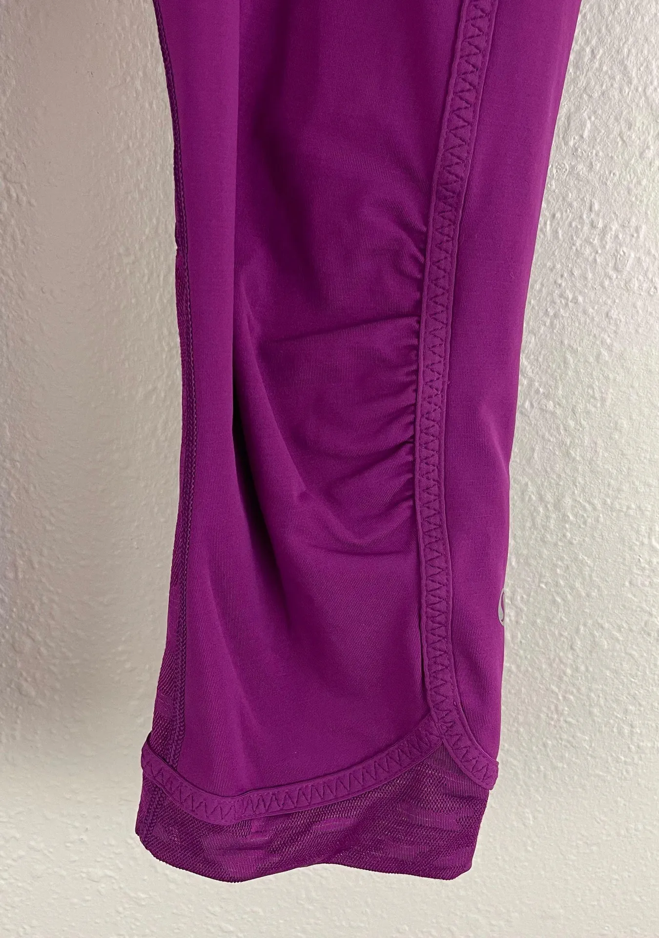 Dark Regal Plum Purple Camo Run For Days Crop Athletic Workout Legging - Image 8