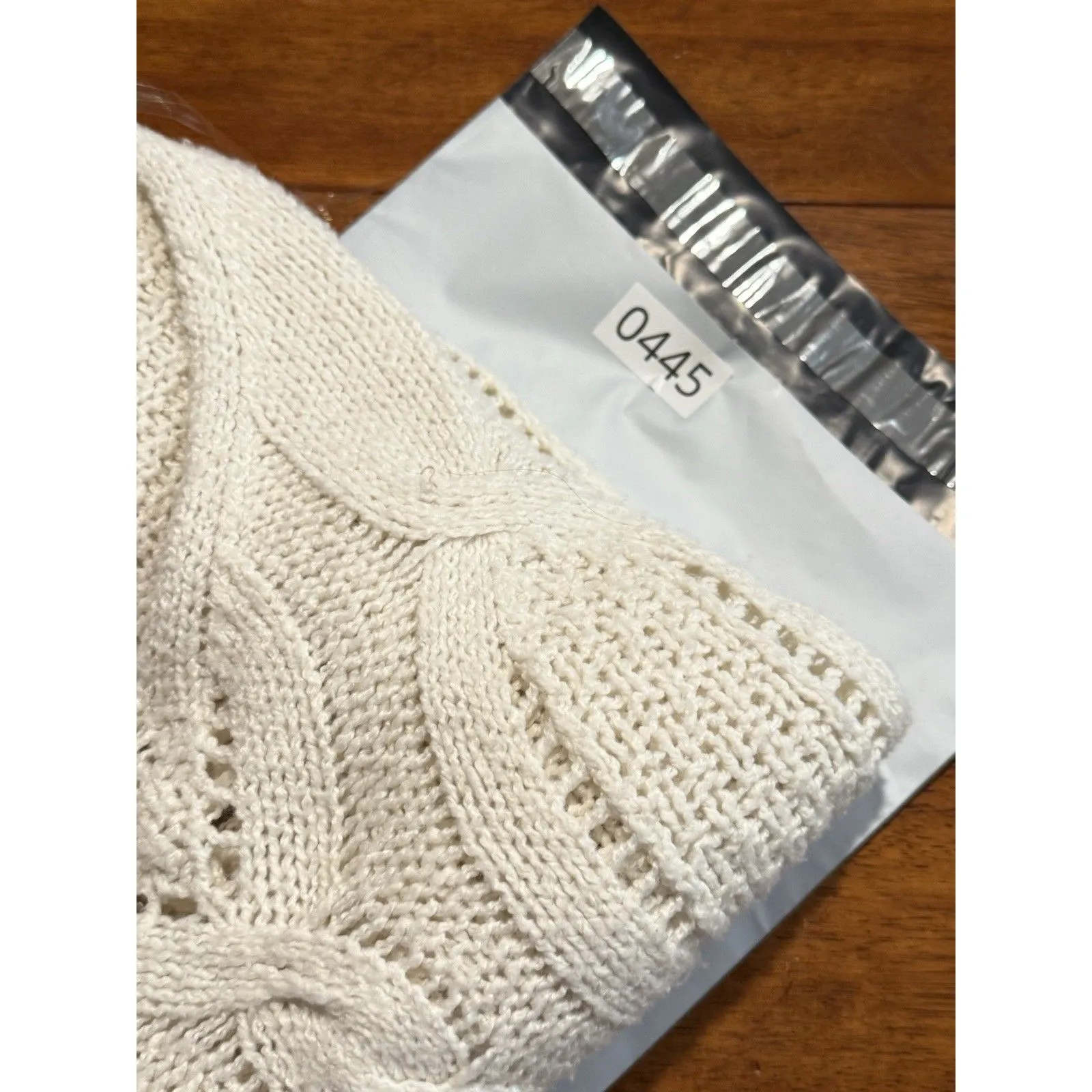 Windsor White‎ Top Top Sweater Tie Back Large  Women’s Long Sleeve Winter - Image 10