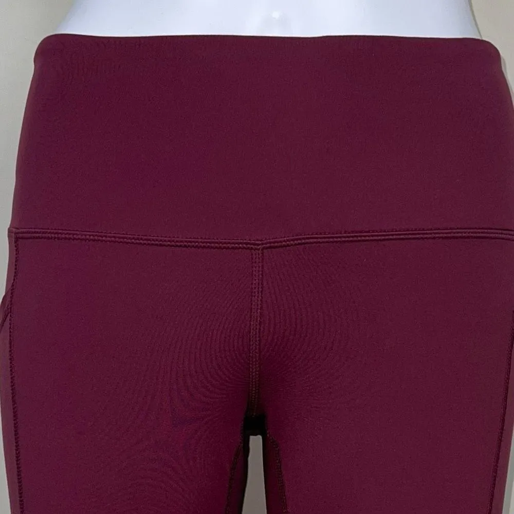 Yogalicious Lux Side and Waist Pocketed High Waist Bike Shorts in Mauve - Image 2