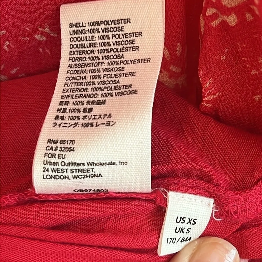 Free People Wallflower Floral Print Sheer lined Midi Dress, Raspberry Combo, XS - Image 12