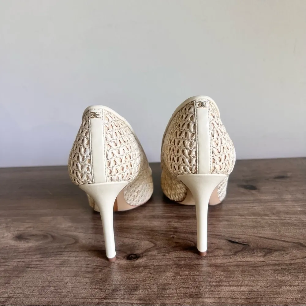 Sam Edelman Hazel Ivory Raffia Pointed Toe Women's Shoe Size 7 #B1184 - Image 5