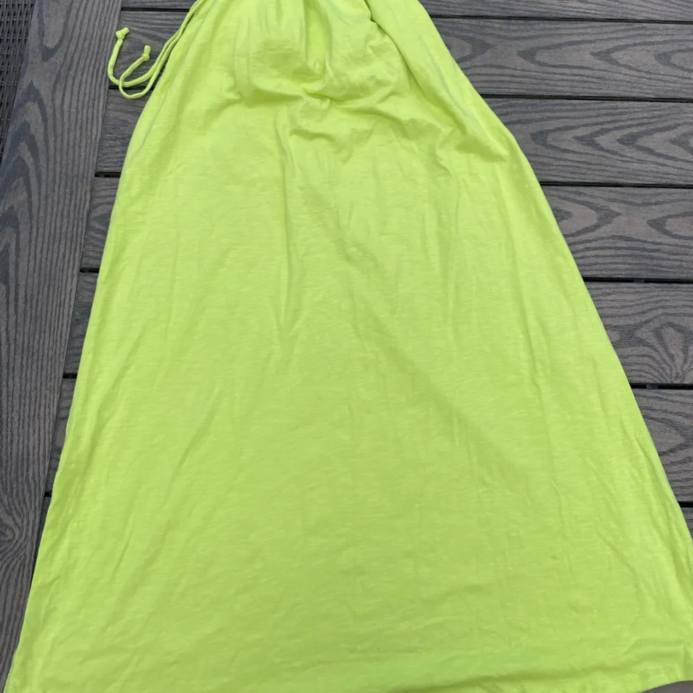 NWT Old Navy Neon Green Halter Neck Tie Keyhole Midi Dress Size extra large - Image 7