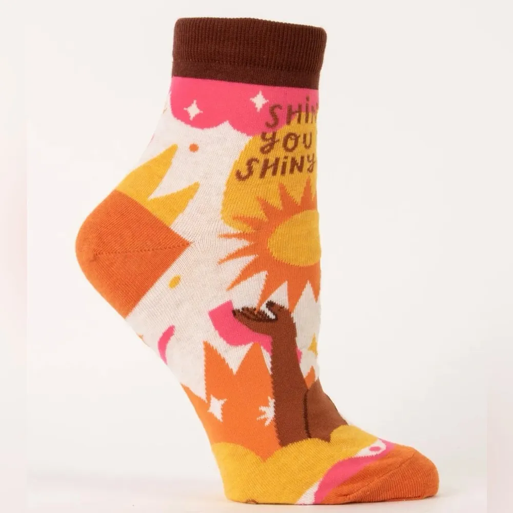 Shine On You Crazy Shiny Thing Women’s Ankle Socks by Blue Q Fun Gift! 🎁 NWT - Image 2