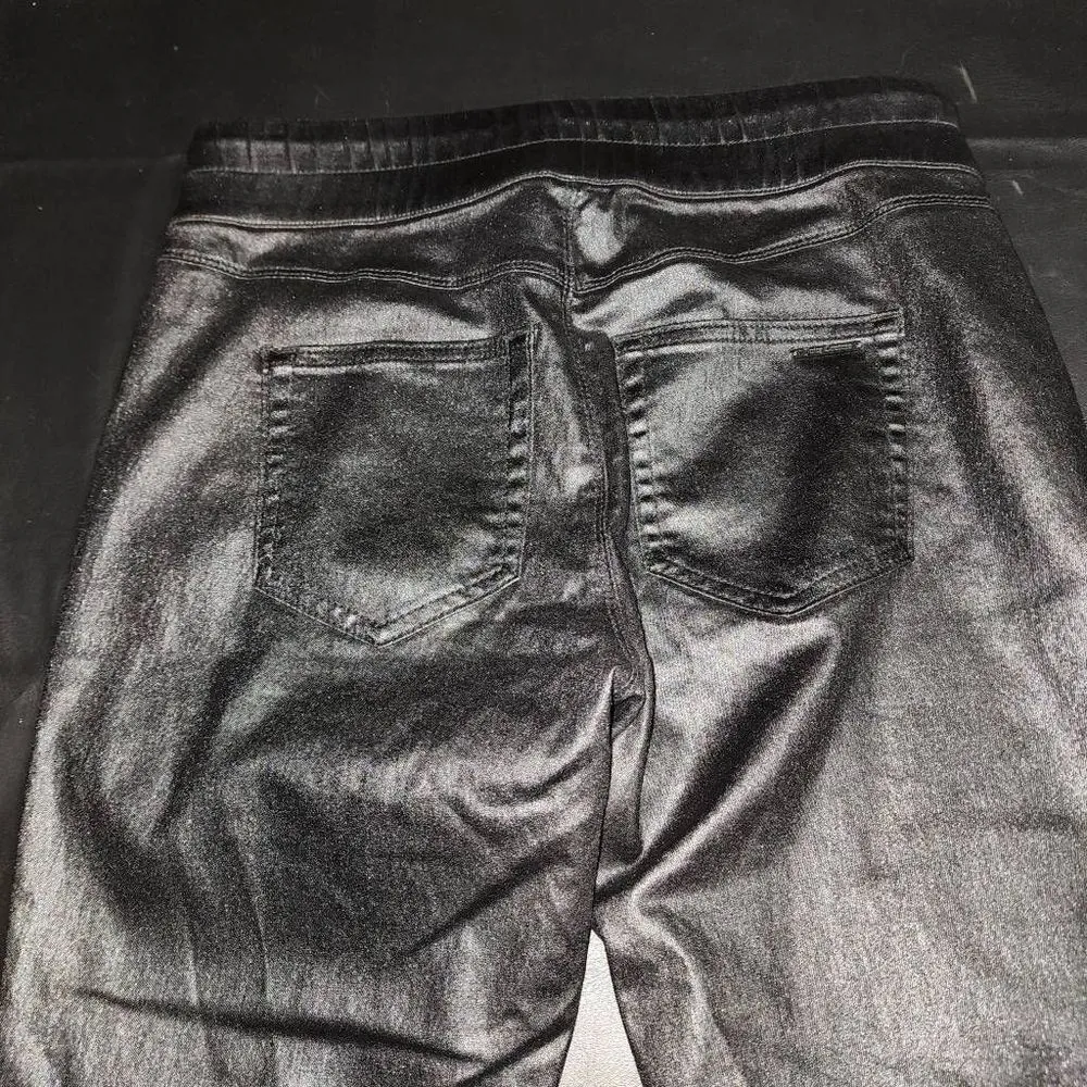 Juicy Couture Womens Black Faux Leather Easy Skinny Pants‎ 28 - Image 4