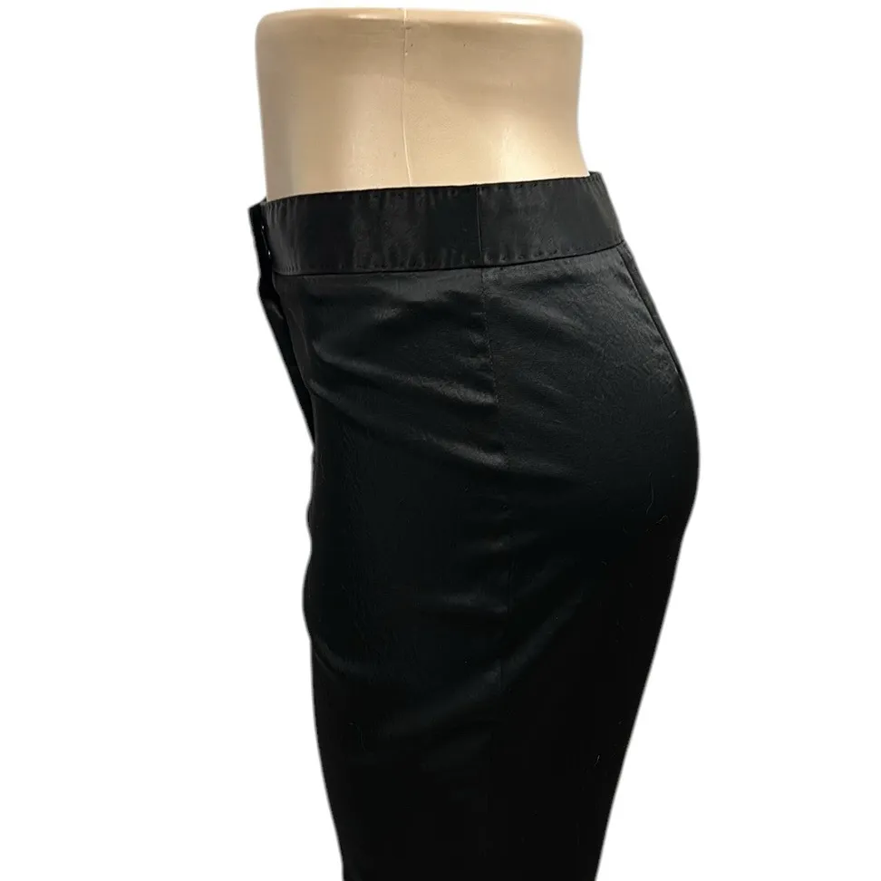 Ideology Black Satin Dress Pants Trousers Straight Leg Mid Rise 9.5 Womens 8 - Image 8