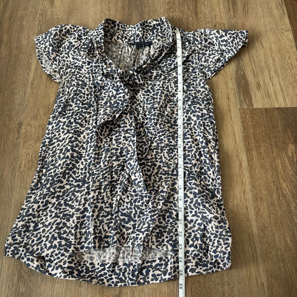 French Connection Patterned Short Sleeve Top - Size 6 - Image 3