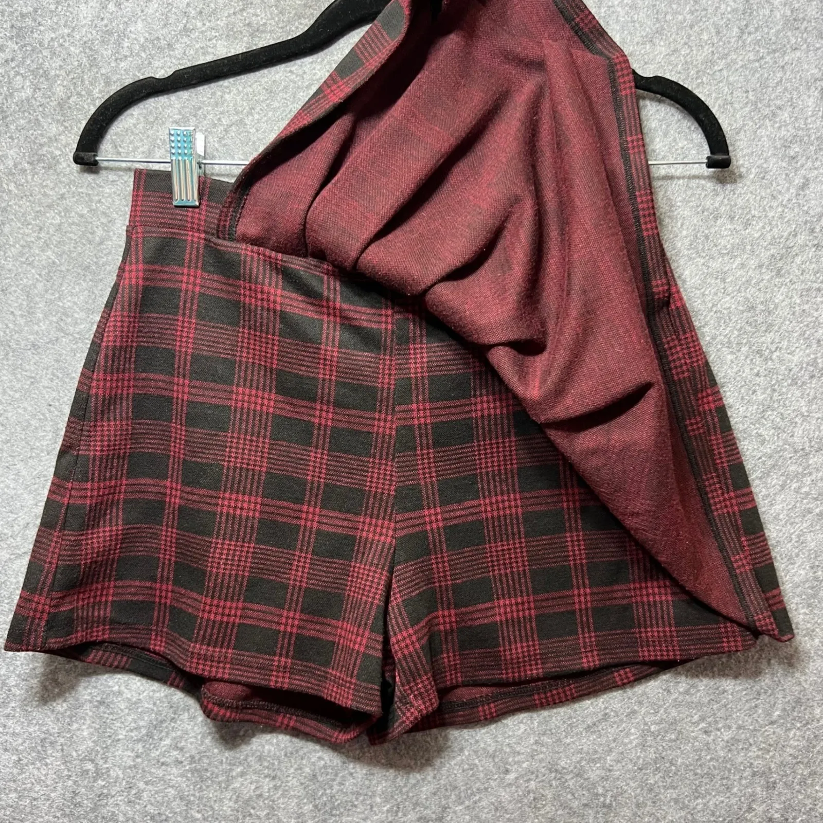 Liz & Sara Plaid Skort Pleated Mini Skirt Shorts Red Womens Juniors L Preppy Y2K Size undefined - Image 4