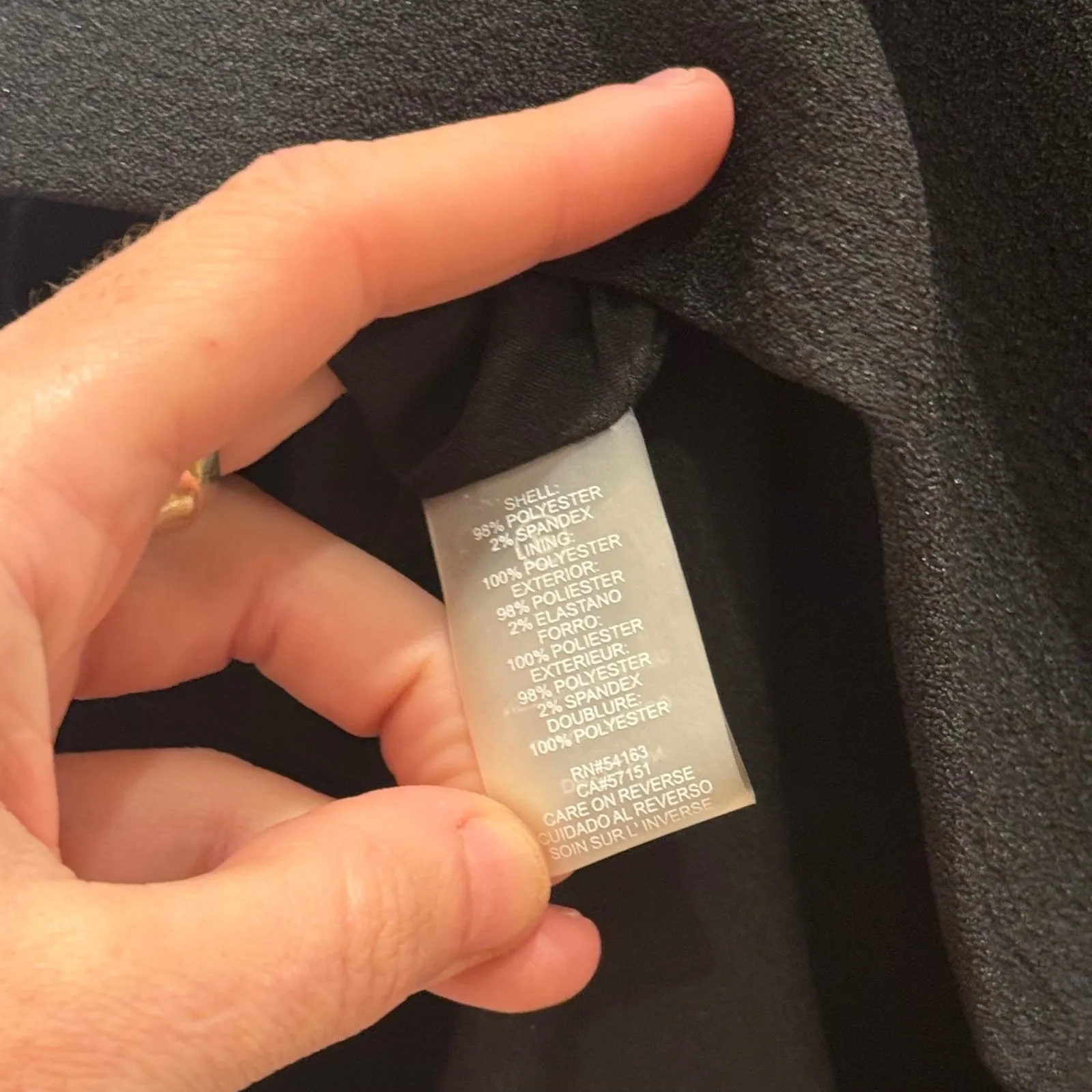 Karl‎ Lagerfeld Paris Black Dress Size 8 V-Neck Flared Sleeve Career Cocktail - Image 3