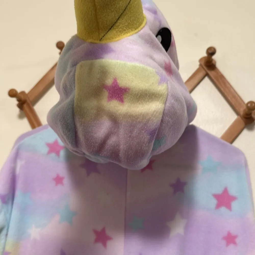 Sazac Island Norwhal one size adult Colorful Unicorn Onesie Pajamas White - Image 6