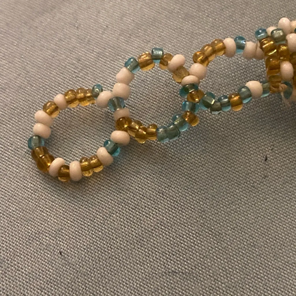 8” Boho Bracelet Beaded Multi Strand Multicolor Bohemian Brown Blue Green - Image 5