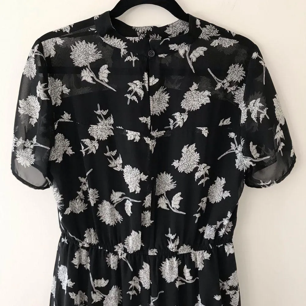 Lulus Floral Dressed Up Black Floral Print Midi Dress - Image 12