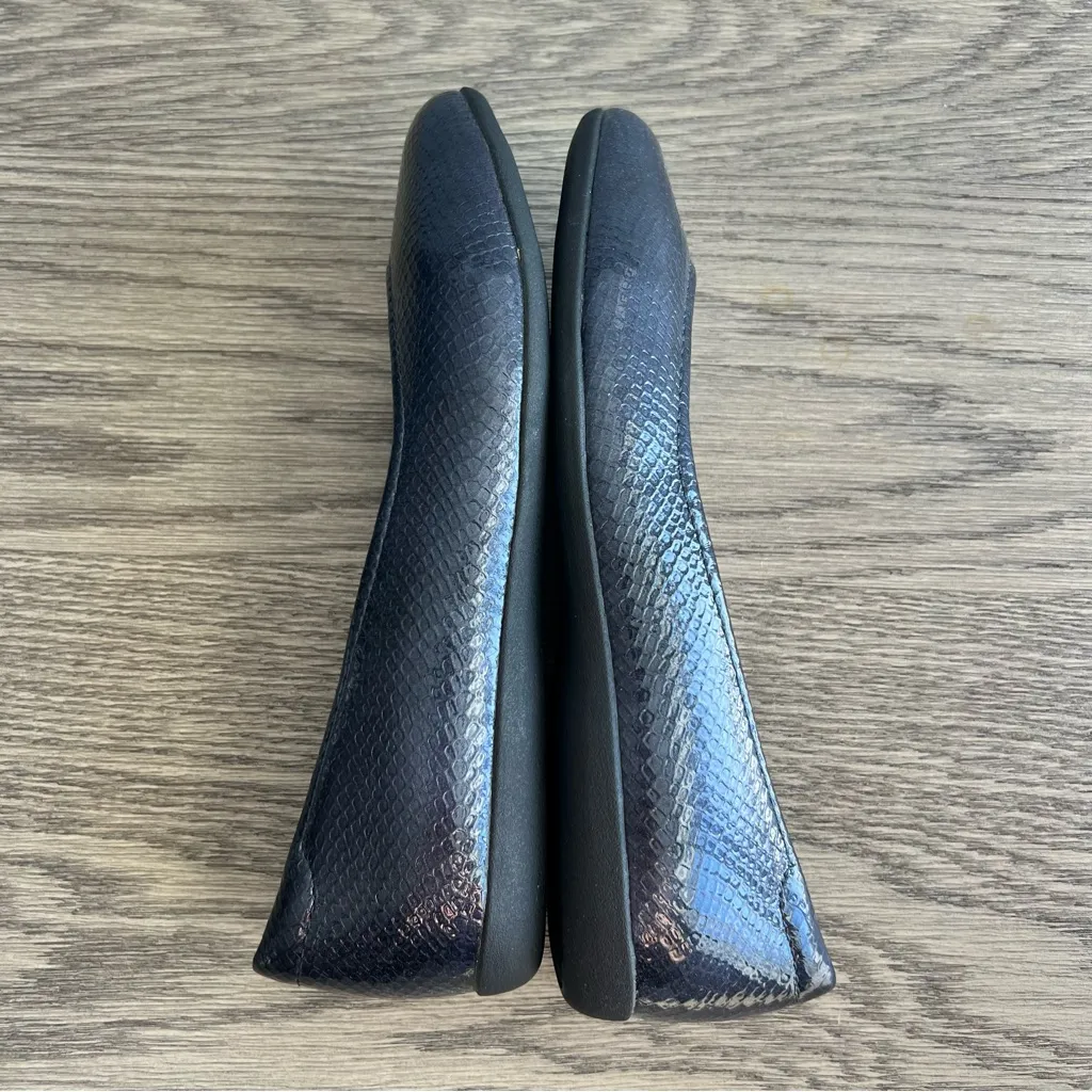 Naturalizer Vivienne Flat Midnight Blue Faux Leather Size 9 1/2 Ballet Flats - Image 7