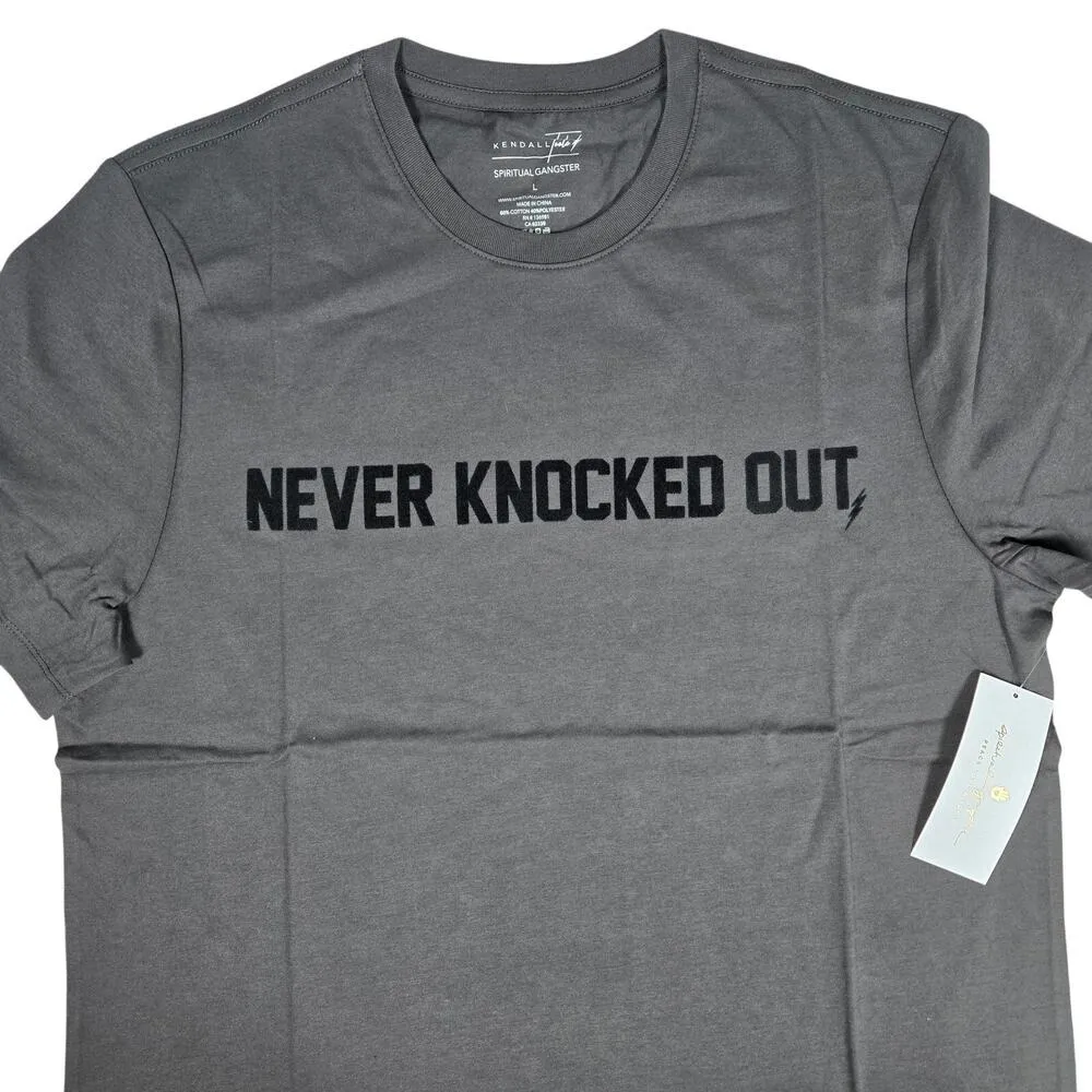 Spiritual Gangster x Kendall Toole "Never‎ Knocked Out" T-Shirt Vtg Black L NWT - Image 3