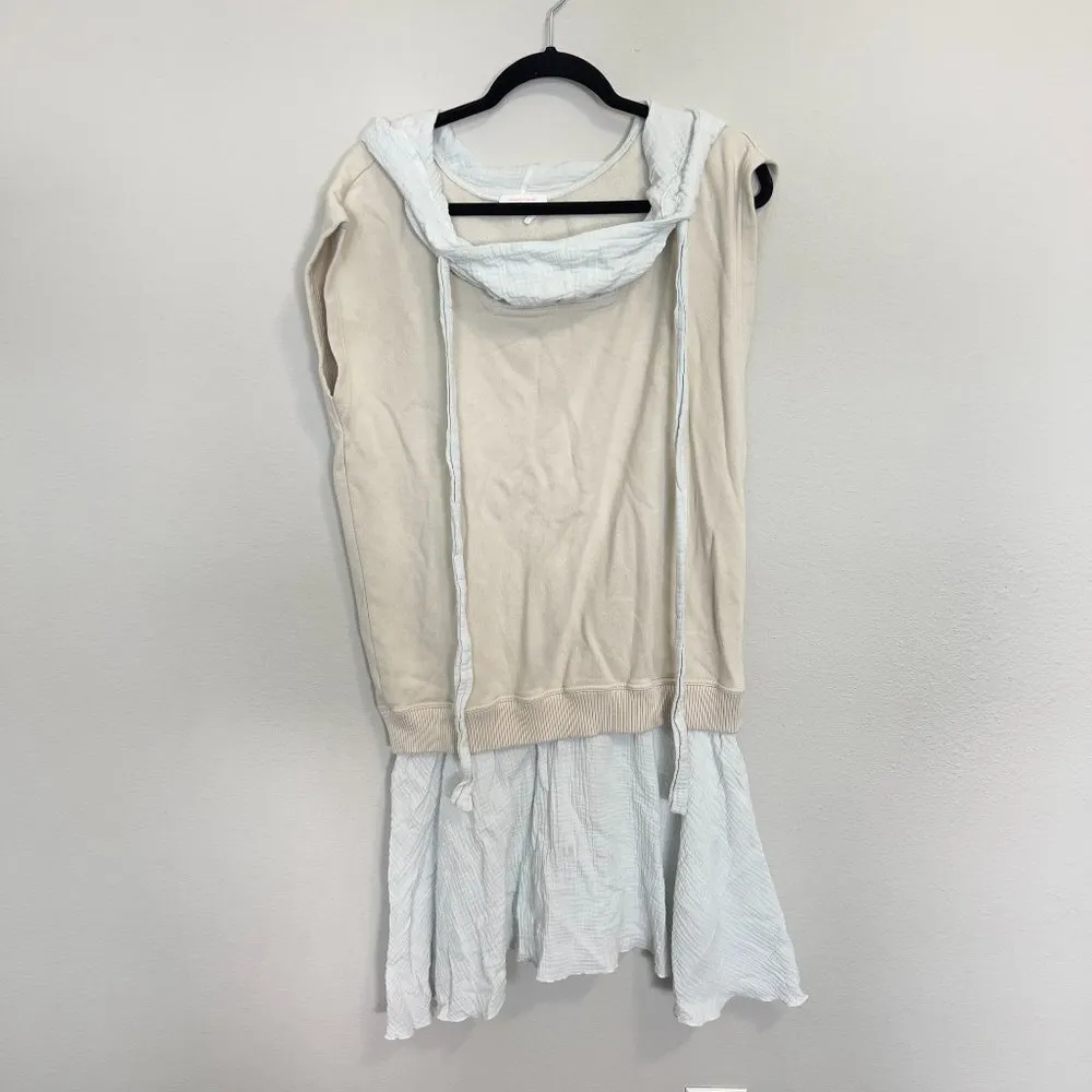 See by Chloe Draped Hoodie Blouse Size XS Color White Cream - Image 2