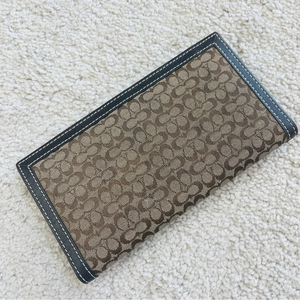 Vintage Coach Logos Checkbook Wallet - Image 2