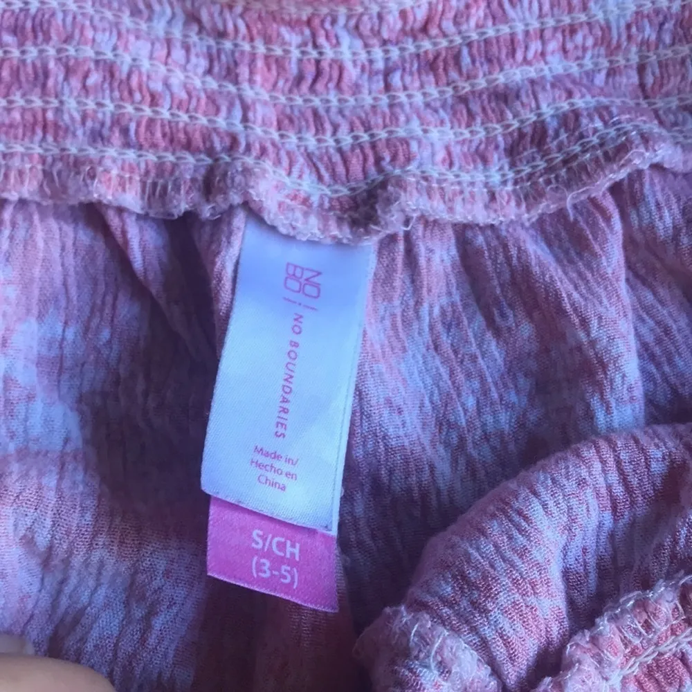 No Boundaries pink navy patterned shorts - Image 3