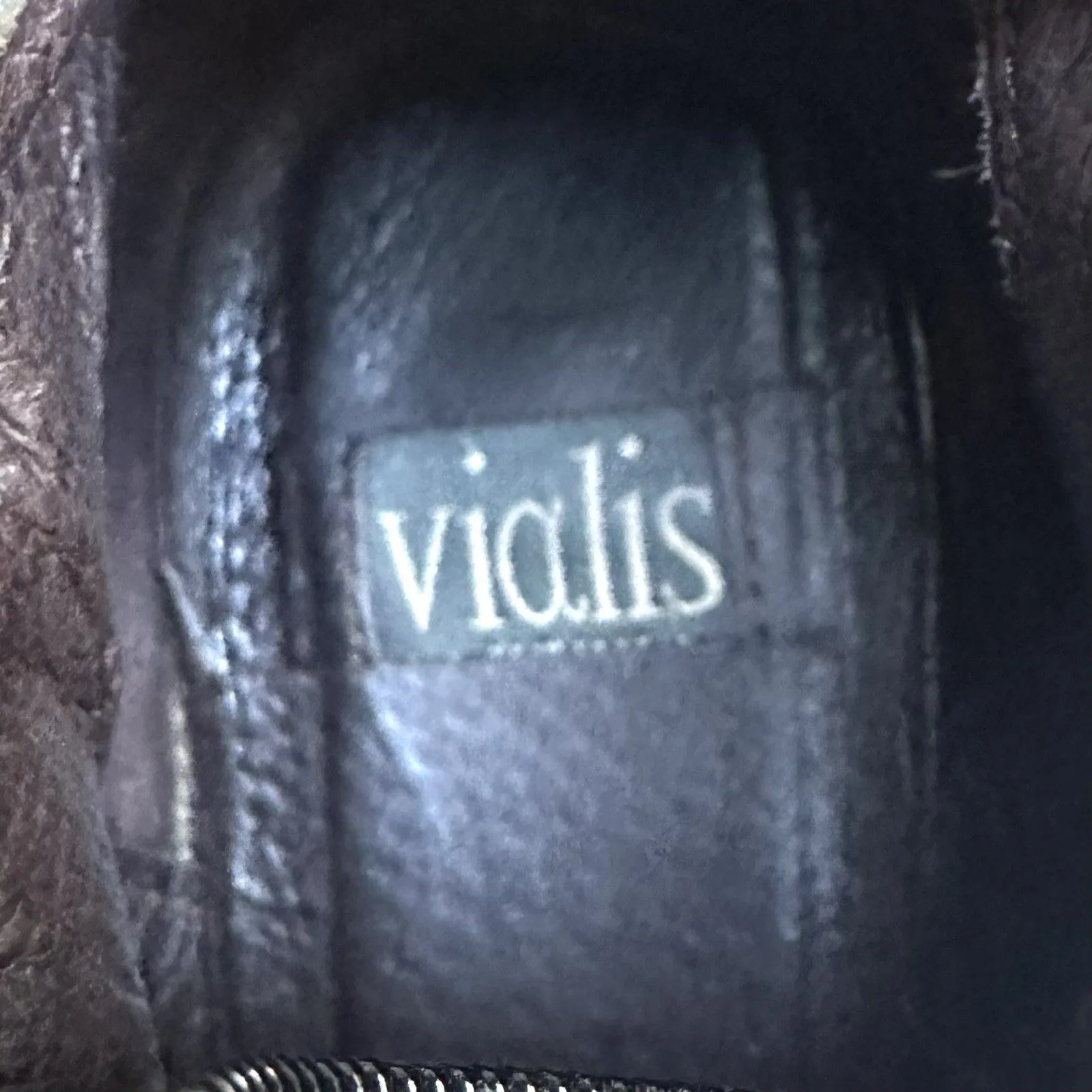 Vialis Ankle Boots 9.5 Green Leather Fairy Fantasy Zip Closure Spool Heel - Image 7