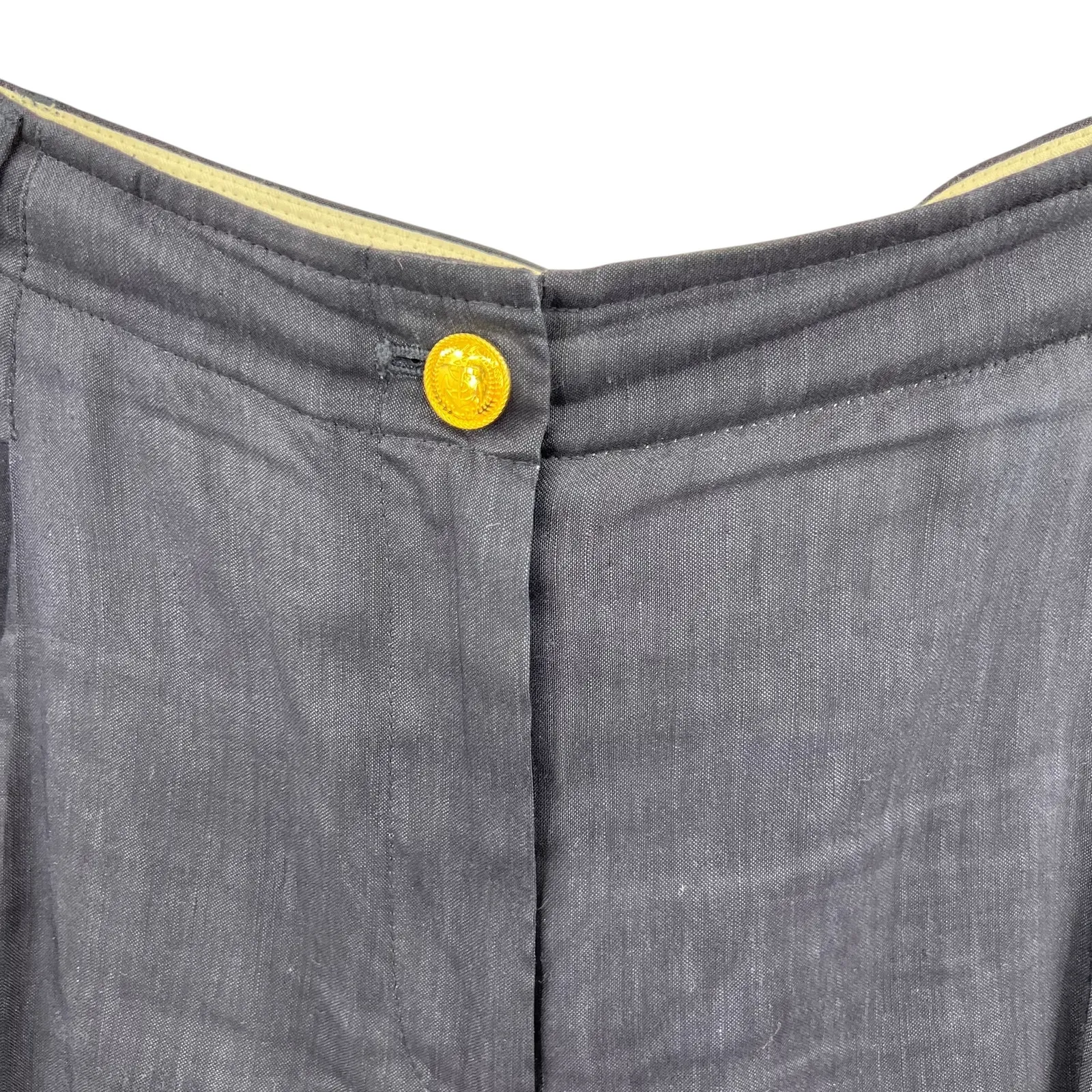 J. Crew Collection Marie‎ Marot Wide-Leg Pant Italian Line Blend Navy Blue 12 - Image 5