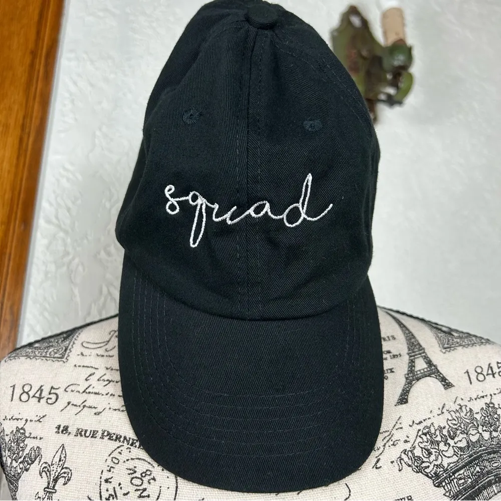 “Squad” Women’s Ball Cap Black - Image 2