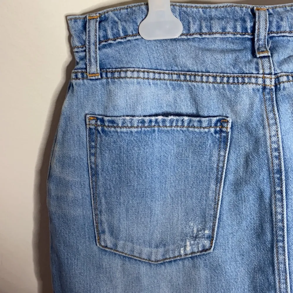 Nobody denim light wash denim skirt with fringed hem size 26 - Image 6