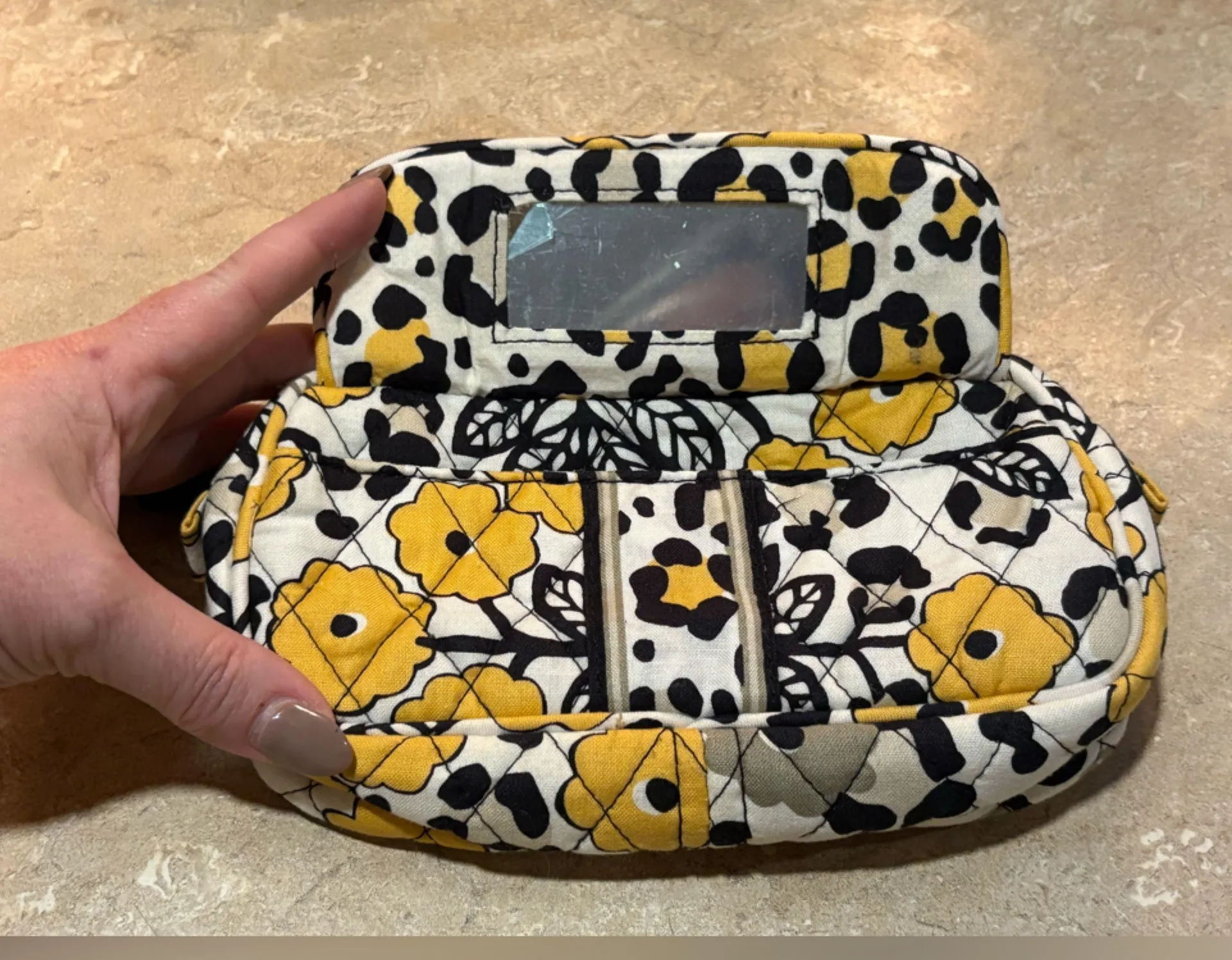 Vera Bradley  LEOPARD Mini Bag Makeup Mirror clutch - Image 3