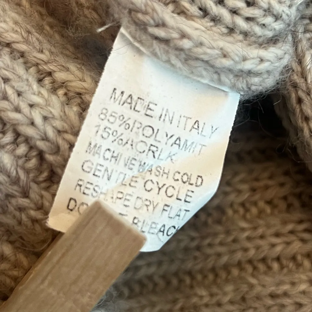 American Eagle Don’t Ask Why Italy Oatmeal Ribbed Knit Midi Cardigan Cozy OS - Image 5