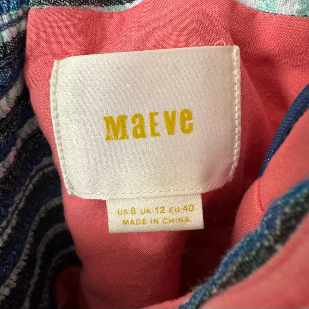 Anthropologie Maeve Waverly Dress One-Shoulder Checkered gingham midi asymmetric - Image 13