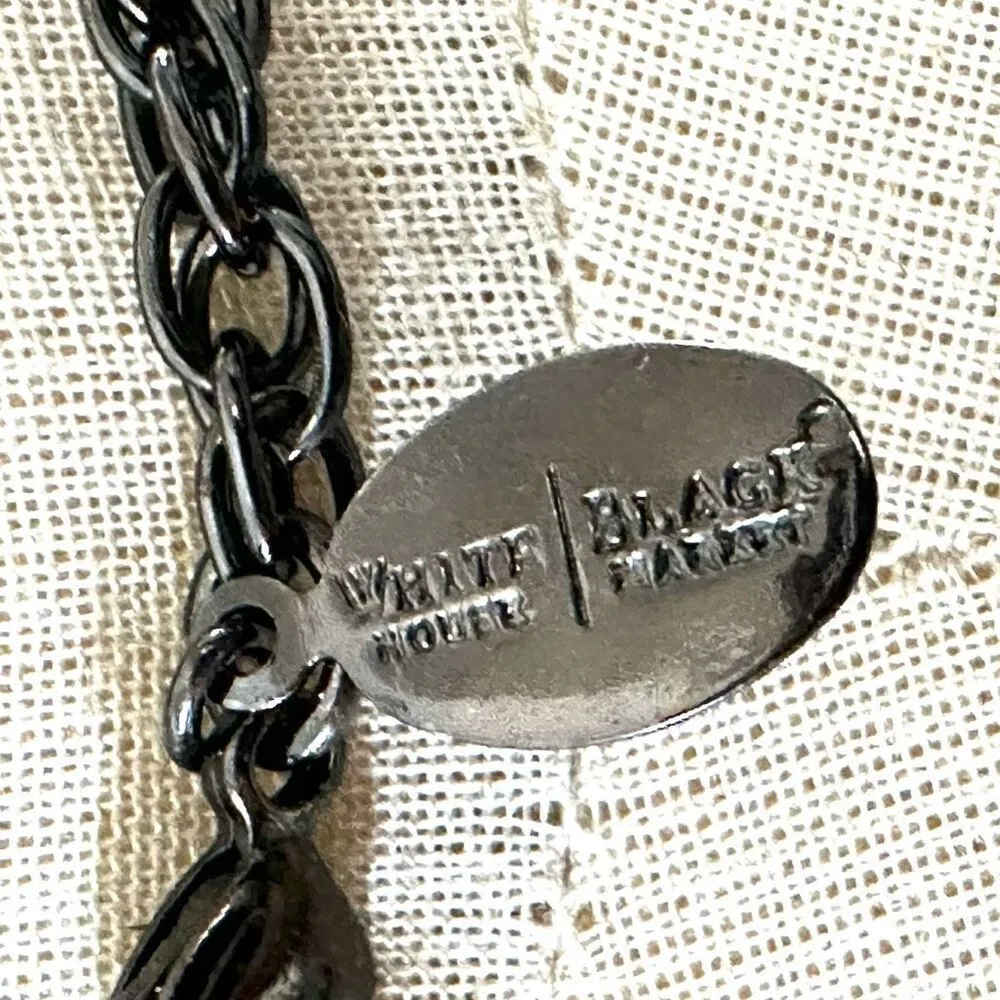 White House black market grey long pendant necklace - Image 8