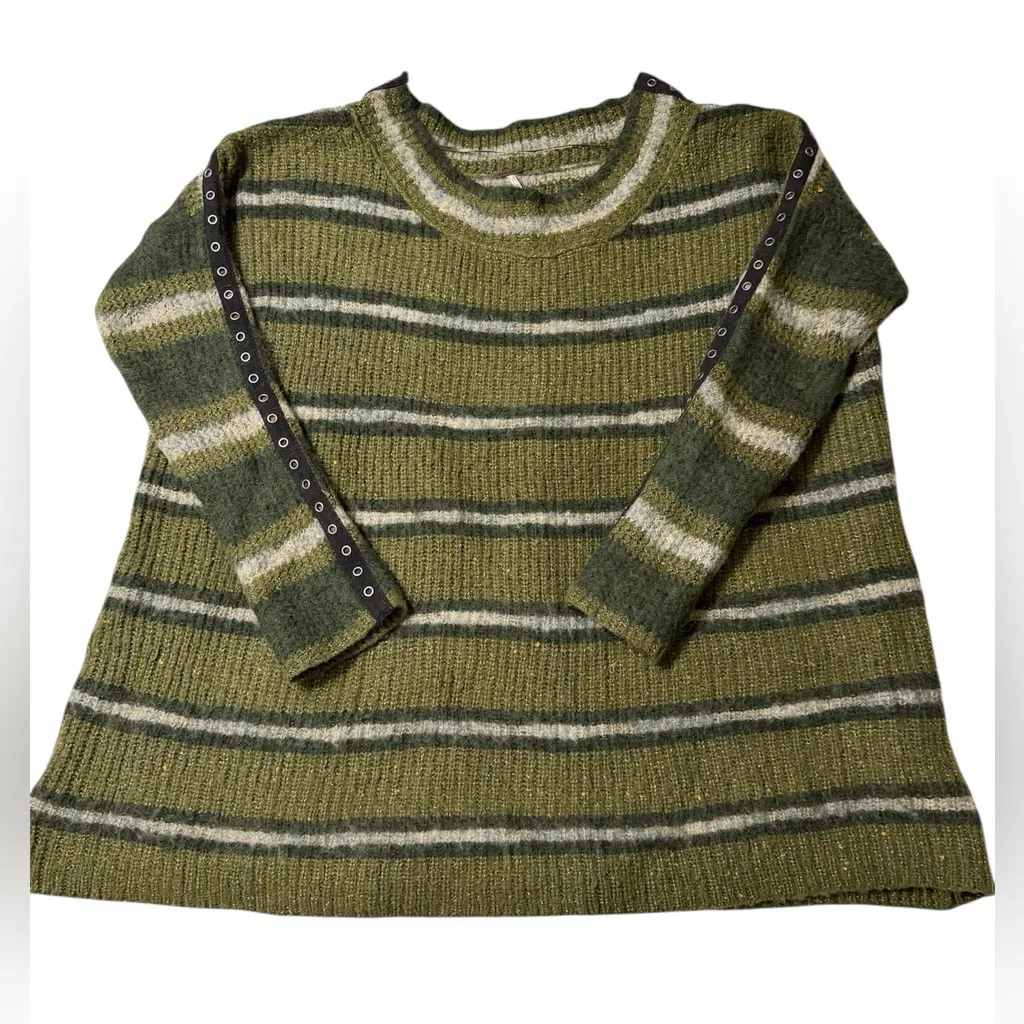 Free People Alpaca Sid Stripe Oversized Pullover Sweater; size medium - Image 4