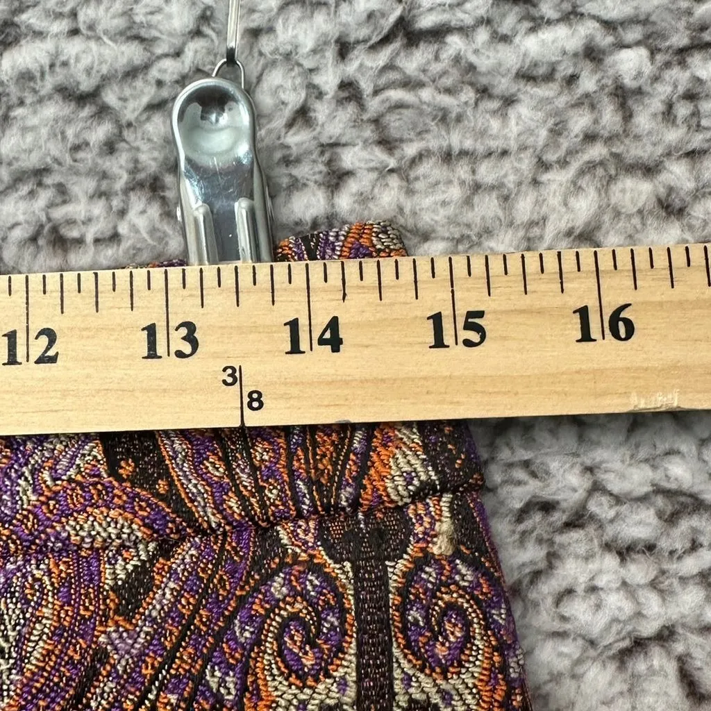 Ann‎ Taylor Women's Paisley Pencil Skirt Multicolor Embroidered Zip Closure - Image 5