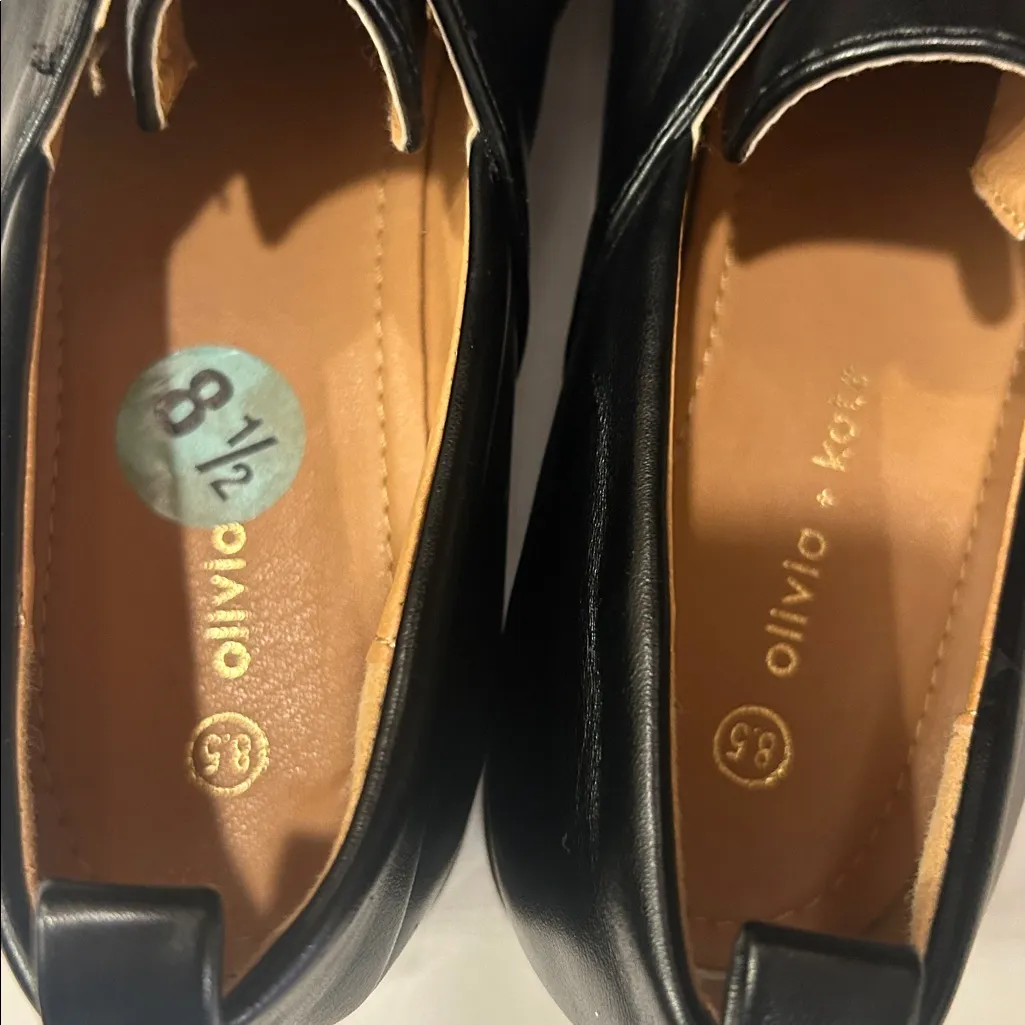 Olivia and Kate faux leather metal stud embellished ladies VEGA loafers 8.5 White - Image 6