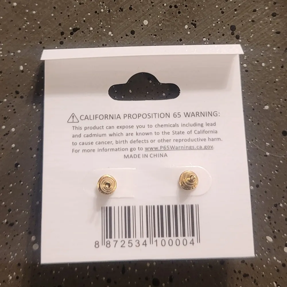 NWT! Fashion Accessories Blue Gold Rhinestone Bumble Bee Earrings NEW - Image 3