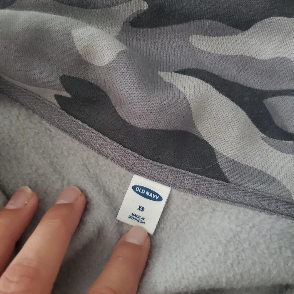 Oversized Half Zip frenvh Terry funnel neck sweatshirt size XS fits big old navy - Image 3