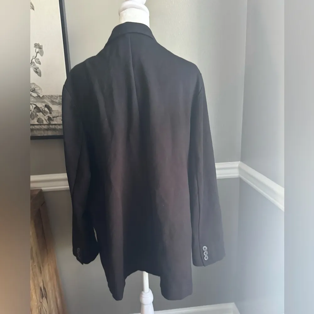 Old Navy Pixie Notched Collar Single Breasted Blazer Jacket Minimalist Black XXL - Image 5