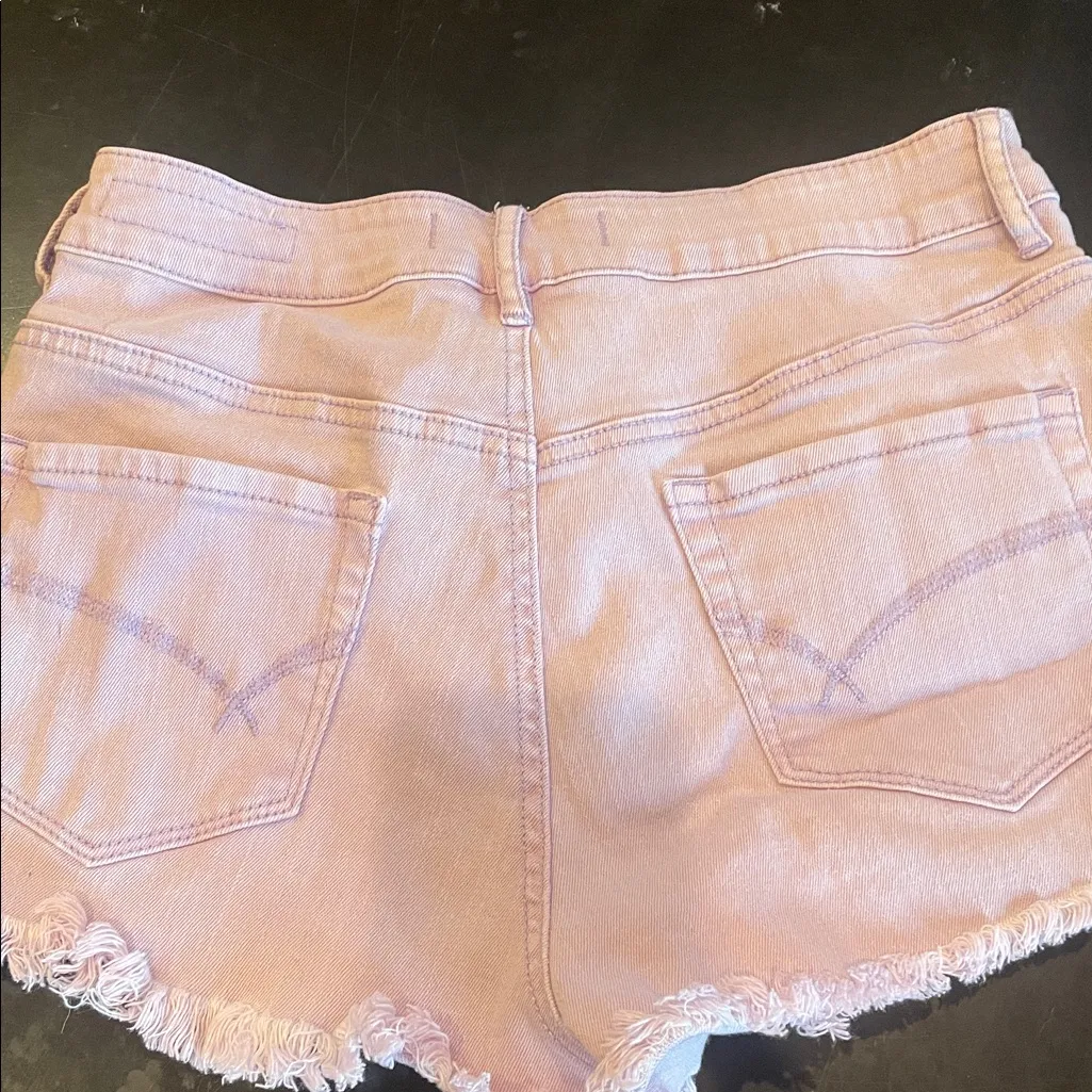 Light Purple Denim Shorts bullhead brand size 7 high rise short - Image 2