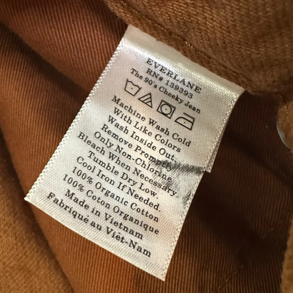 NWT Everlane 90s Cheeky Jean Straight Leg High Rise Denim Pants Rich Earth - Image 6