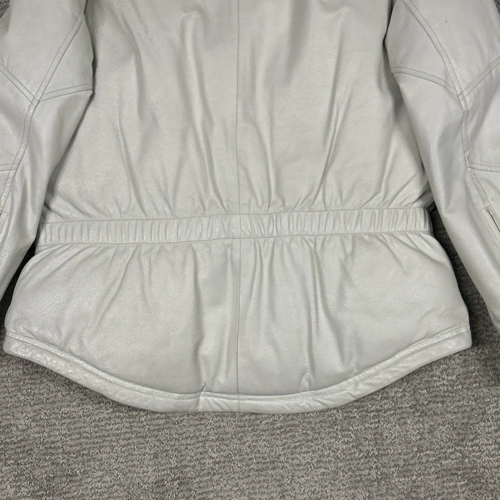 Wilson's Leather Maxima Coat Womens XL White Faux Fur Hooded Jacket Insulated - Image 13