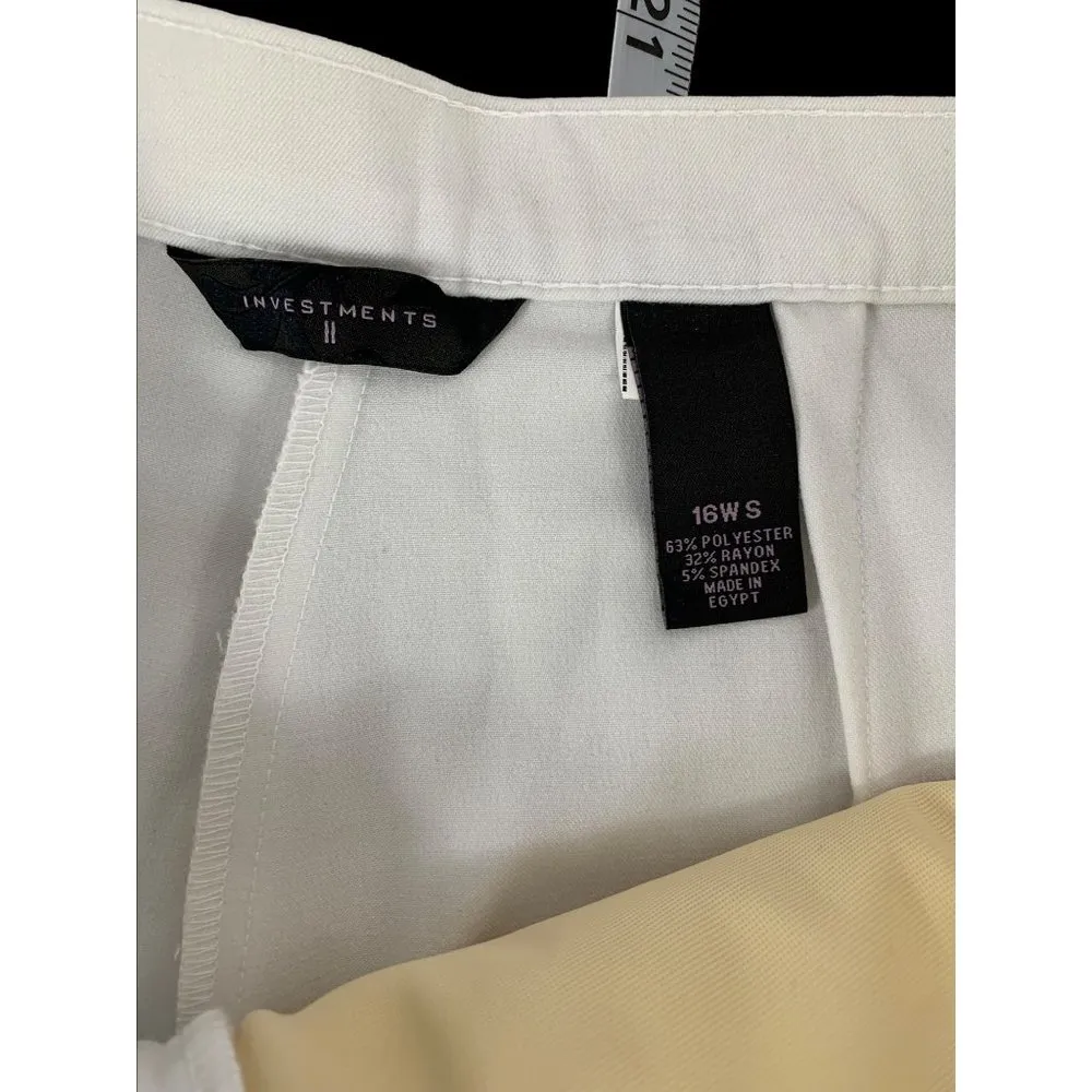 Investments Women's Super White Slim Fx Dress Pants Size undefined - Image 3