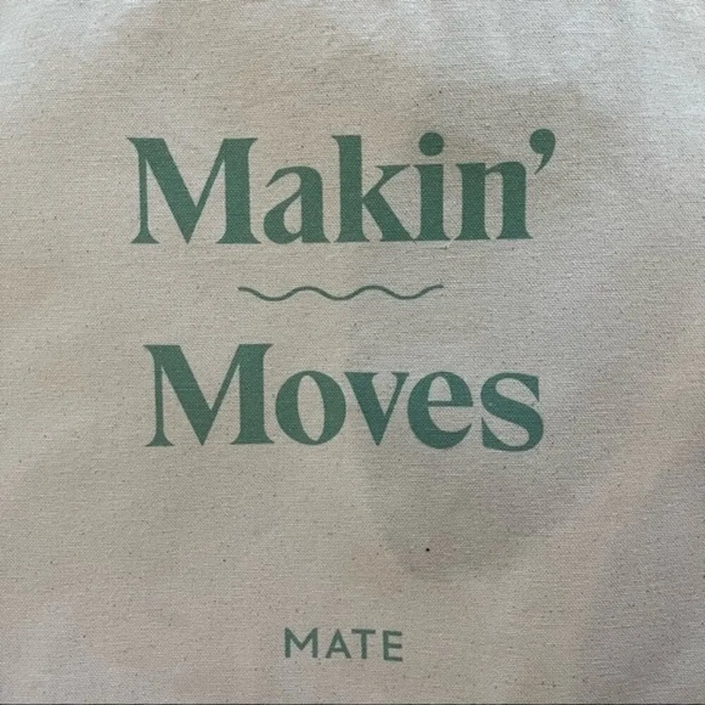 NWT Mate Makin Moves Natural Beige Organic Cotton Canvas Tote Ocean Carryall - Image 4