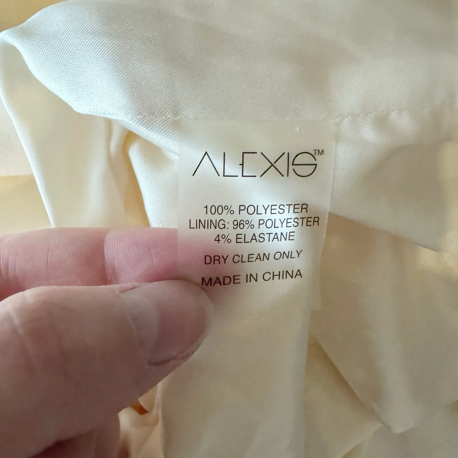 Alexis Raine Ivory Satin Wide Leg Jumpsuit XS Bridal Wedding Party Evening Wear - Image 8