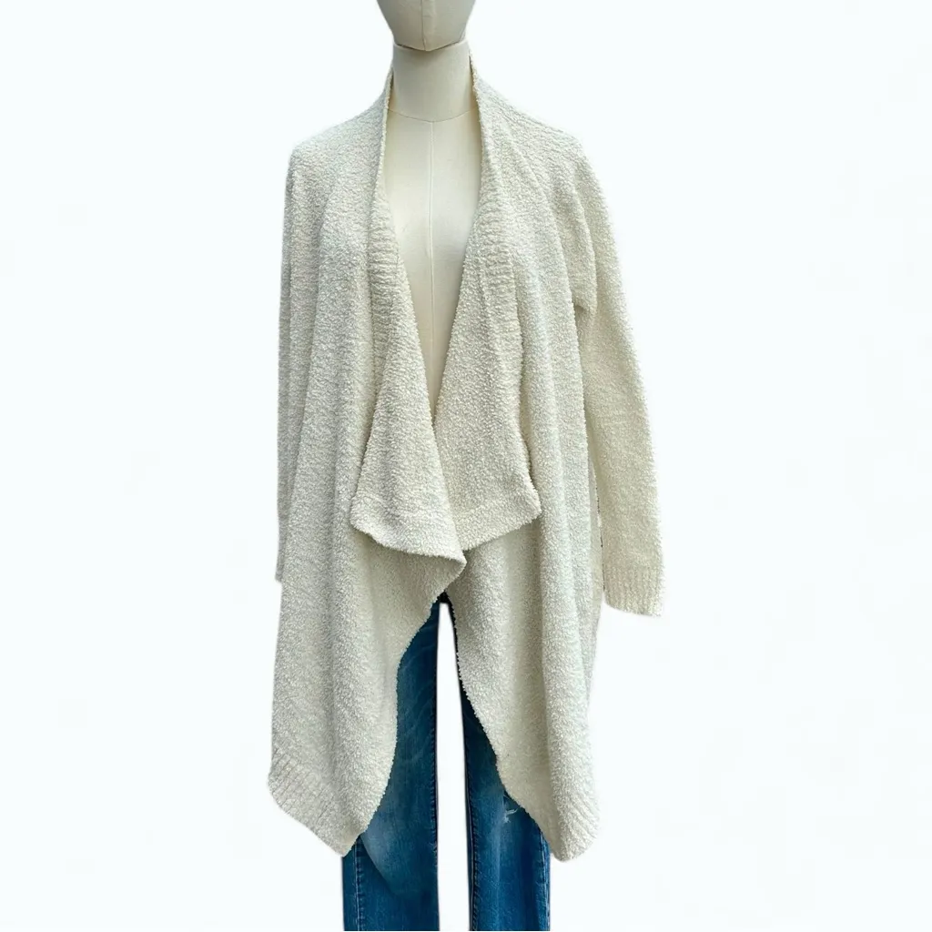 UGG Phoebe Cozy Drape Cardigan Cream Soft Knit Women’s Size S - Image 2